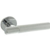 Millhouse Brass Crompton Knurled Lever Door Handle on 5mm Slimline Round Rose - Polished Chrome