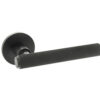 Millhouse Brass Stephenson Knurled Lever Door Handle on 5mm Slimline Round Rose - Matt Black