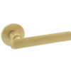 Millhouse Brass Stephenson Knurled Lever Door Handle on 5mm Slimline Round Rose - Satin Brass