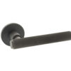 Millhouse Brass Stephenson Knurled Lever Door Handle on 5mm Slimline Round Rose - Urban Dark Bronze