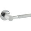 Millhouse Brass Mason Knurled Lever Door Handle on 5mm Slimline Round Rose - Polished Chrome