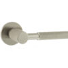 Millhouse Brass Mason Knurled Lever Door Handle on 5mm Slimline Round Rose - Satin Nickel