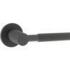 Millhouse Brass Mason Knurled Lever Door Handle on 5mm Slimline Round Rose - Urban Dark Bronze