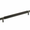 Millhouse Brass Knurled Cabinet Pull Handle 225mm CTC x 20mm - Urban Bronze