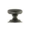 Old English Lincoln Solid Brass Victorian Cabinet Knob 38mm on Concealed Fix - Distressed Silver
