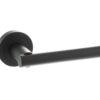 STATUS Nebraska Lever Door Handle on Round Rose - Matt Black
