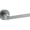 STATUS Nebraska Lever Door Handle on Round Rose - Satin Chrome