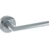 STATUS Georgia Lever Door Handle on Round Rose - Polished Chrome
