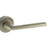 STATUS Georgia Lever Door Handle on Round Rose - Satin Nickel