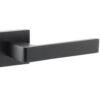 STATUS Montana Lever Door Handle on S4 Square Rose - Matt Black