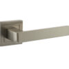 STATUS Montana Lever Door Handle on S4 Square Rose - Satin Nickel