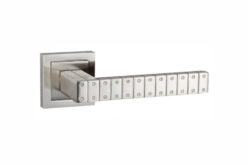 Senza Pari Bianca Lever Door Handle on Square Rose - Satin Nickel
