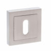 Senza Pari Key Escutcheons on Square Rose - Satin Nickel