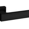 Tupai Rapido RetaLine Rillo Lever Door Handle on Long Rose - Pearl Black