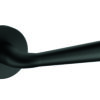Tupai Rapido CurvaLine Adra Lever Door Handle on Round Rose - Pearl Black