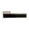 Tupai Rapido VersaLine Tobar Lever Door Handle on Long Rose - Pearl Black Decorative Plate - Bright Polished Chrome