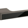 Tupai Rapido VersaLine Tobar Lever Door Handle on Long Rose - Pearl Black Decorative Plate - Titanium