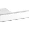 Tupai Rapido VersaLine Tobar Lever Door Handle on Long Rose - Satin Stainless Steel Decorative Plate - Satin Chrome