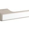 Tupai Rapido VersaLine Tobar Lever Door Handle on Long Rose - White Decorative Plate - Pearl Nickel