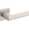 Tupai Rapido 5S Line Portel Lever Door Handle on 5mm Slimline Square Rose - Pearl Nickel