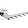 Tupai Rapido 5S Line Tavira Lever Door Handle on 5mm Slimline Round Rose - Bright Polished Chrome