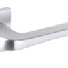 Tupai Rapido 5S Line Canha Lever Door Handle on 5mm Slimline Square Rose - Satin Chrome