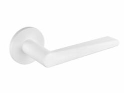 Tupai Exclusivo 5S Line Torrao Lever Door Handle on 5mm Slimline Round Rose - White