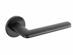 Tupai Exclusivo 5S Line Tavira Lever Door Handle on 5mm Slimline Round Rose - Pearl Black