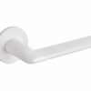 Tupai Exclusivo 5S Line Tavira Lever Door Handle on 5mm Slimline Round Rose - White