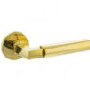 Tupai Exclusivo 5S Line Covas Lever Door Handle on 5mm Slimline Round Rose - Raw Brass