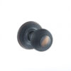 Old English Ripon Solid Brass Reeded Beehive Mortice Door Knob on Concealed Fix Rose - Antique Copper