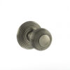 Old English Ripon Solid Brass Reeded Beehive Mortice Door Knob on Concealed Fix Rose - Matt Gun Metal