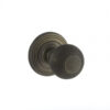 Old English Ripon Solid Brass Reeded Beehive Mortice Door Knob on Concealed Fix Rose - Urban Bronze