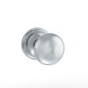 Old English Harrogate Solid Brass Mushroom Mortice Knob on Concealed Fix Rose - Polished Chrome