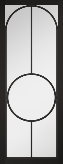 LPD Internal Pre-finished Black Black Bowery Clear Glazed Door