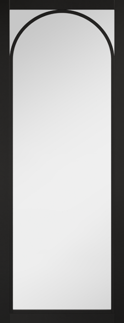 LPD Internal Pre-finished Black Melrose Clear Glazed Door