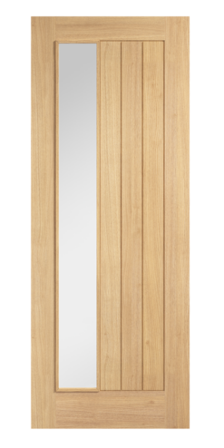 LPD Internal Oak Belize Clear Glazed Offset Door