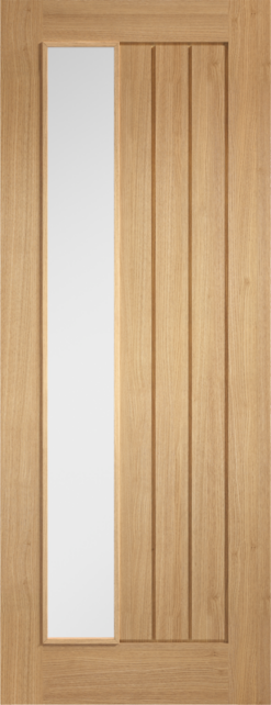 LPD Internal Oak Mexicano Clear Glazed Offset Door