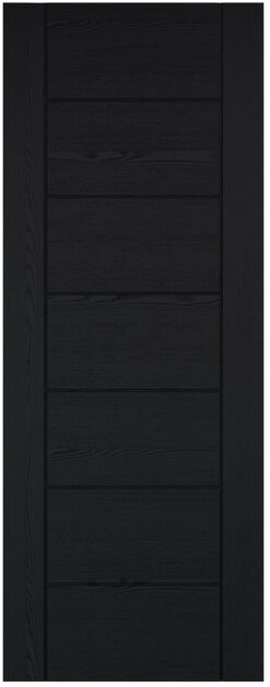 LPD Black Laminate Linear 7 Panel Internal Fire Door