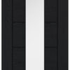 LPD Black Laminate Clear Glazed Linear 7 Panel Internal Door