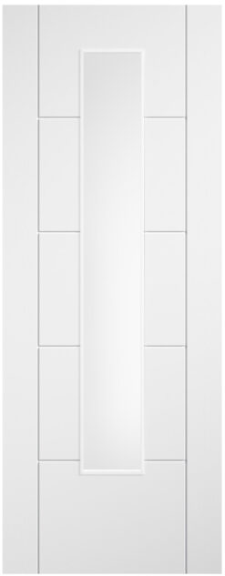 LPD White Laminate Ladder Glazed Door