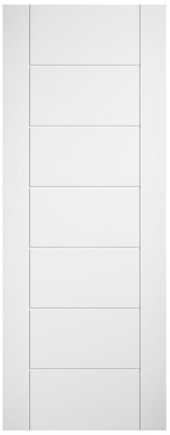 LPD White Laminate Linear 7 Panel Internal Fire Door