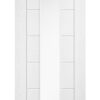 LPD White Laminate Clear Glazed Linear 7 Panel Internal Door