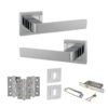 STATUS Montana Door Handle Pack (3 Lever Lock Set - 3" CE Sashlock, 3" Fire Rated Hinges x3) - Polished Chrome