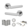STATUS Carolina Door Handle Pack (3 Lever Lock Set - 3" CE Sashlock, 3" Fire Rated Hinges x3) - Polished Chrome