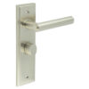 Richmond Door Handle Bathroom Backplate Satin Nickel & Turn & Release