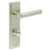 Richmond Door Handle Din Bathroom Backplate Satin Nickel & Turn & Release