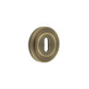 Burlington Standard Keyway Escutcheons Stepped Rose Antique Brass
