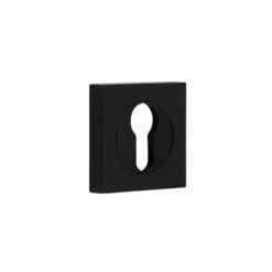 Burlington Euro Profile Escutcheons Square Plain Rose Black