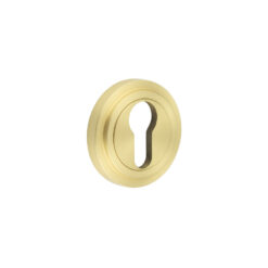 Burlington Euro Profile Escutcheons Stepped Rose Satin Brass